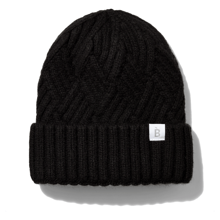 black silk lined beanie