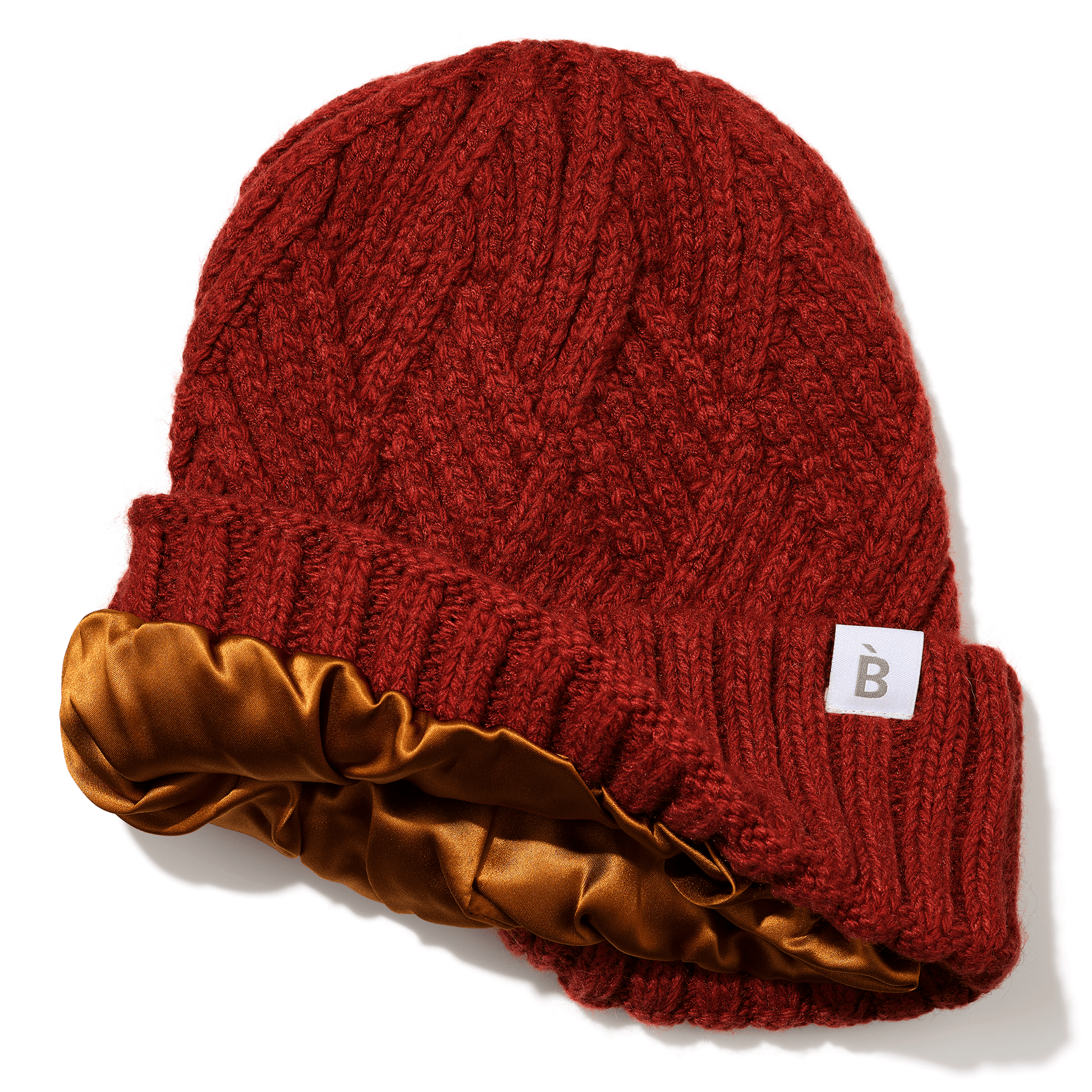 Burgundy Silk Lined Beanie - silk lining