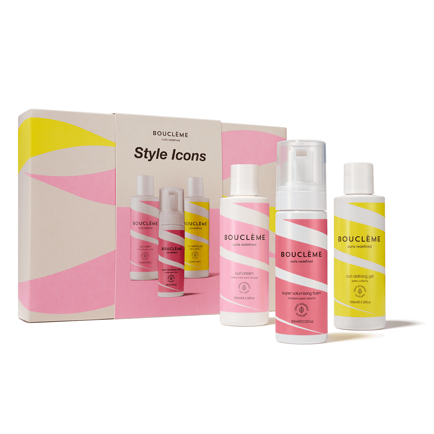 Style Icons - Your stellar styling solution. Our bestselling trio for everything you need to give your curls definition and volume. Perfect for all curl types.